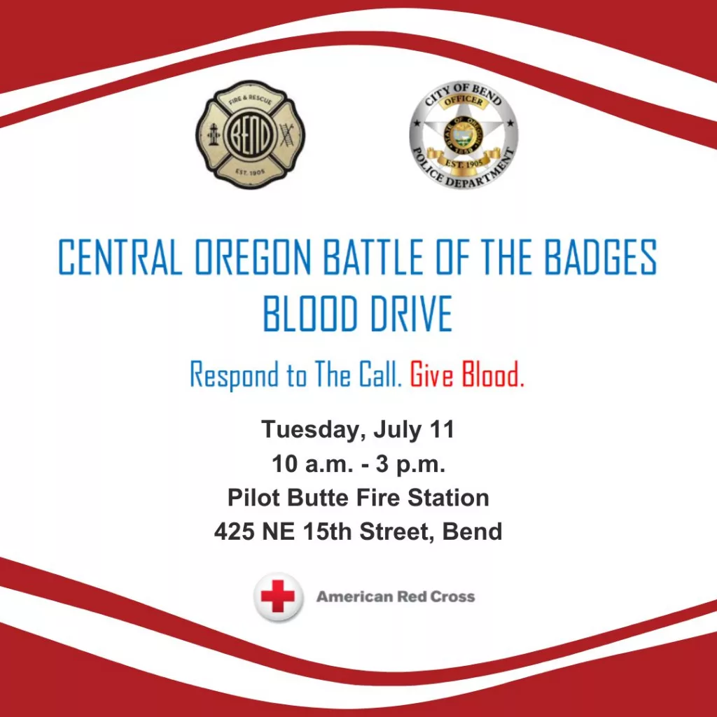 Bend Fire Holds Blood Drive Tuesday - Vimarsana News