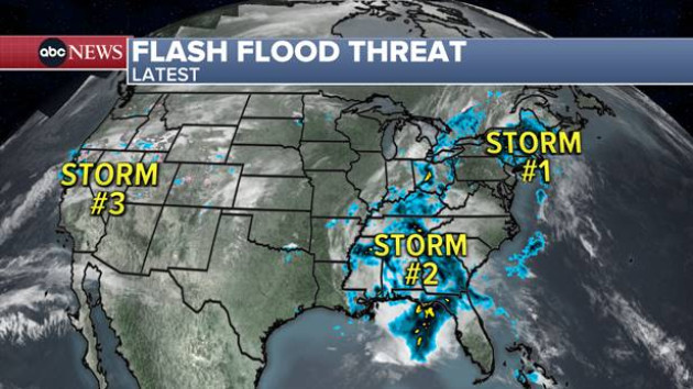 Northeast under flood watch while South braces for severe thunderstorms ...