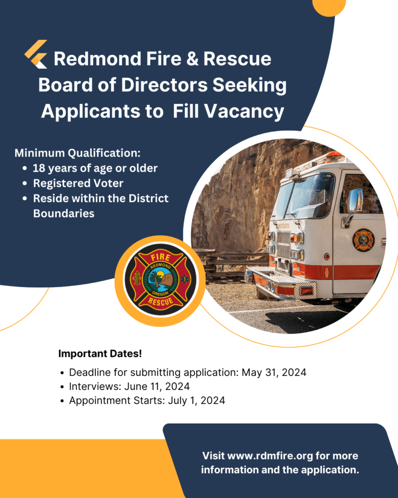 Redmond Fire & Rescue Has Citizen Board Vacancy - Vimarsana News