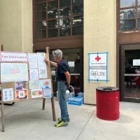 shelters_are_information_centers-volunteer_jack_crowell_at_grant_union_hs
