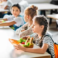 group-of-schoolgirls-taking-lunch-at-school-cafeteria-together