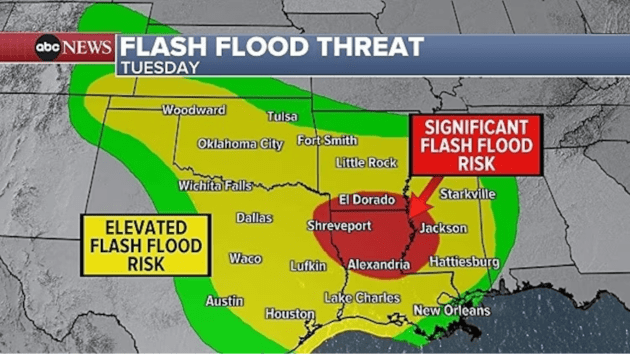 Severe thunderstorms and flash flooding expected to hit the Plains and ...