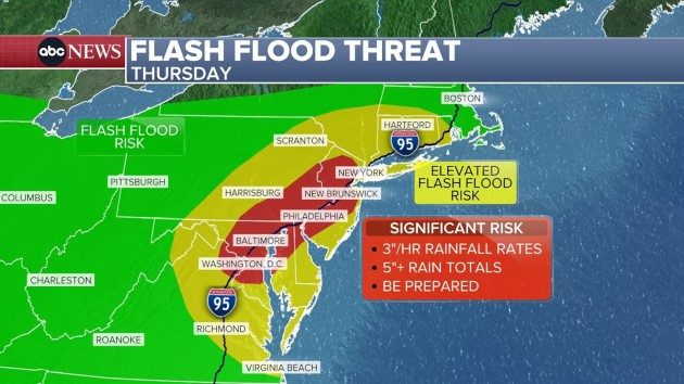 New York City to DC bracing for dangerous flooding: Latest forecast ...