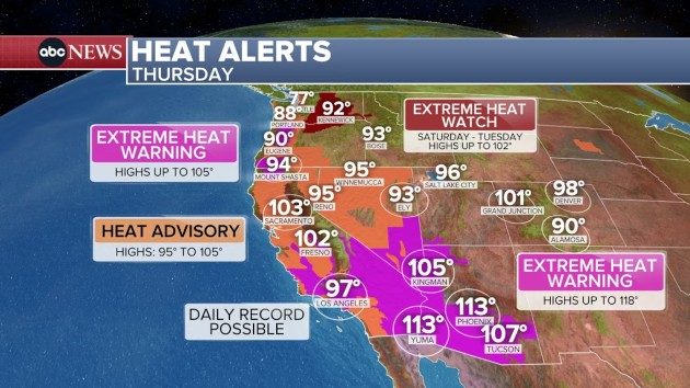 LA and other parts of the West set to broil in extreme heat wave | MyCentralOregon.com