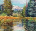 Mt. Bachelor Reflection by Jan Dow.