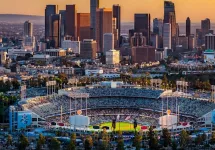 Los Angeles^ CA USA- April 15 2024: Los Angeles Dodgers Stadium