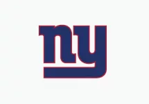 New York Giants^ NFL^ Sports editorial vector logo is printed on white paper.