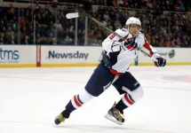 NHL Hockey: Alex Ovechkin^ of the Washington Capitals^ during a game between the Capitals and New York Islanders at Nassau Coliseum. UNIONDALE^ NEW YORK^ UNITED STATES