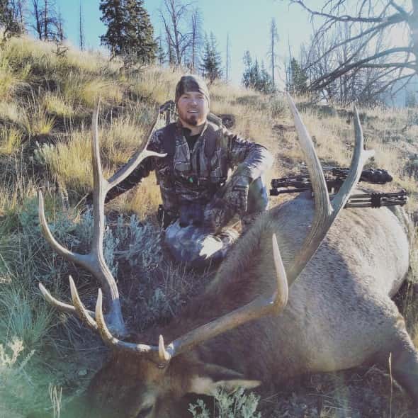 Tanner Hess with a 6x6 wyoming archery bull shot sept 10