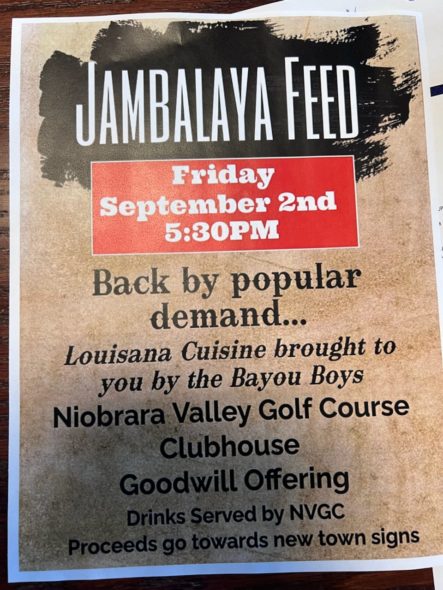 Jambalaya Feed at Niobrara Golf Course KBRX 102 9 FM