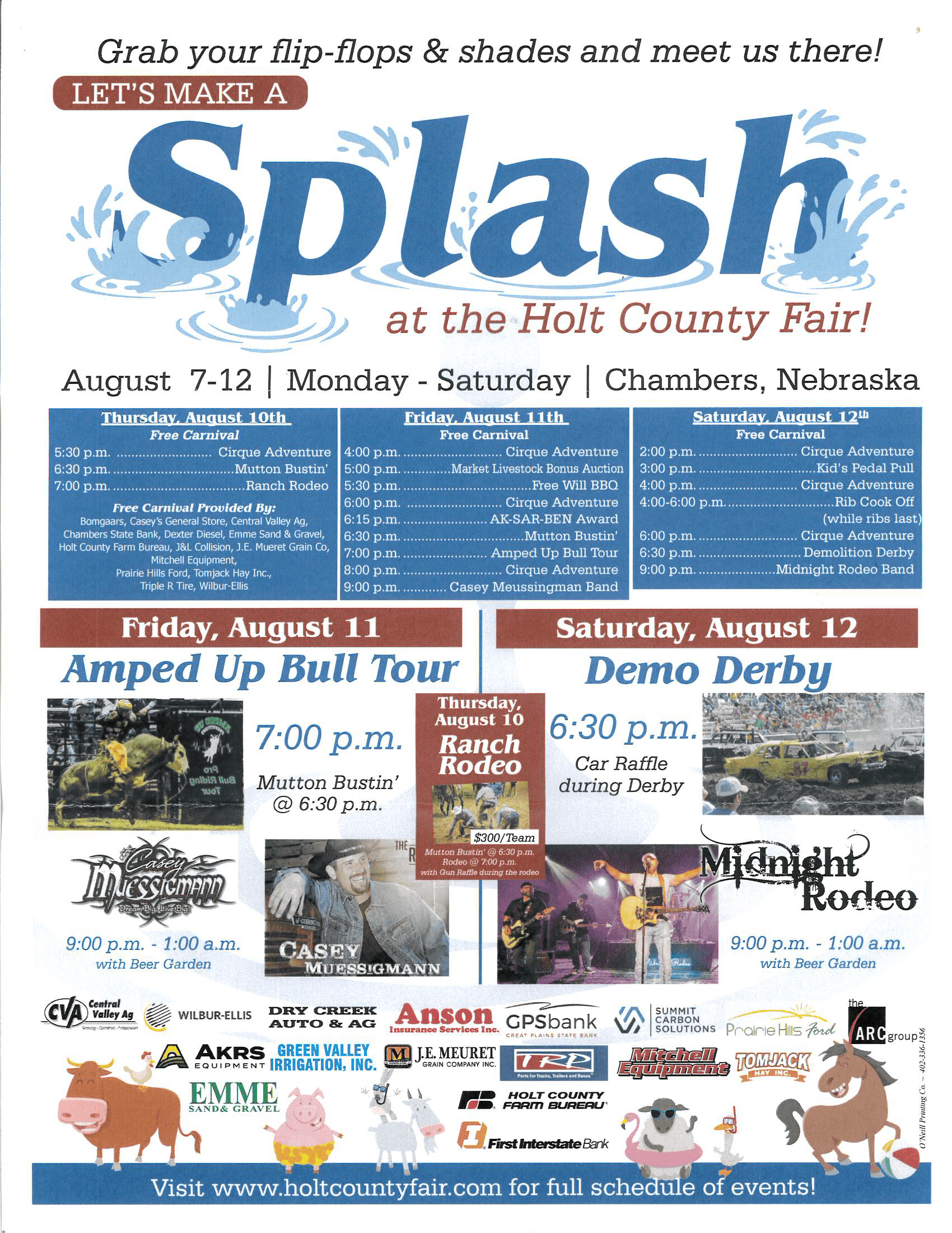Let's Make a Splash at the Holt County Fair Holt County Economic