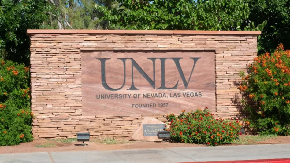 Las Vegas^ Nevada - July 4 2020: UNLV Sign