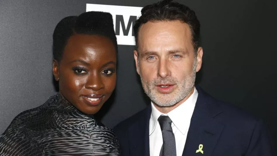 Andrew Lincoln and Danai Gurira at the premiere of AMC's 'The Walking Dead' Season 9 held at the DGA Theater in Los Angeles^ USA on September 27^ 2018.