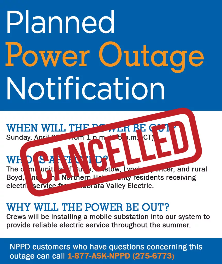 Planned Power Outage Cancelled KBRX 102.9 FM