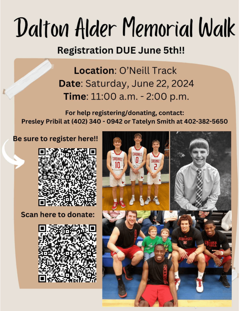 Dalton Alder Memorial Walk to be Saturday, June 22nd - Vimarsana News