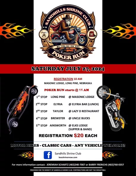 Sandhills Shrine Club POKER RUN | KBRX 102.9 FM