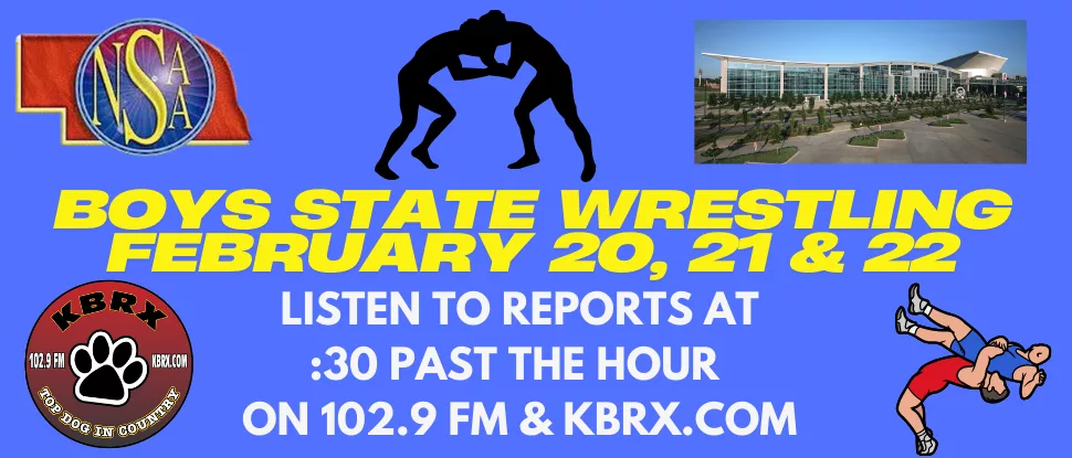 2025 Nebraska Boy's State Wrestling First Day Live Results KBRX 102.9 FM