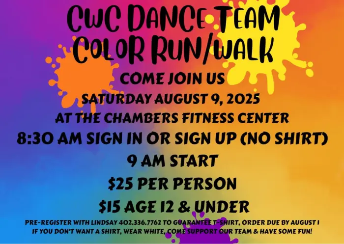 CWC Dance Team Color Run/Walk - Holt County Economic Development ...