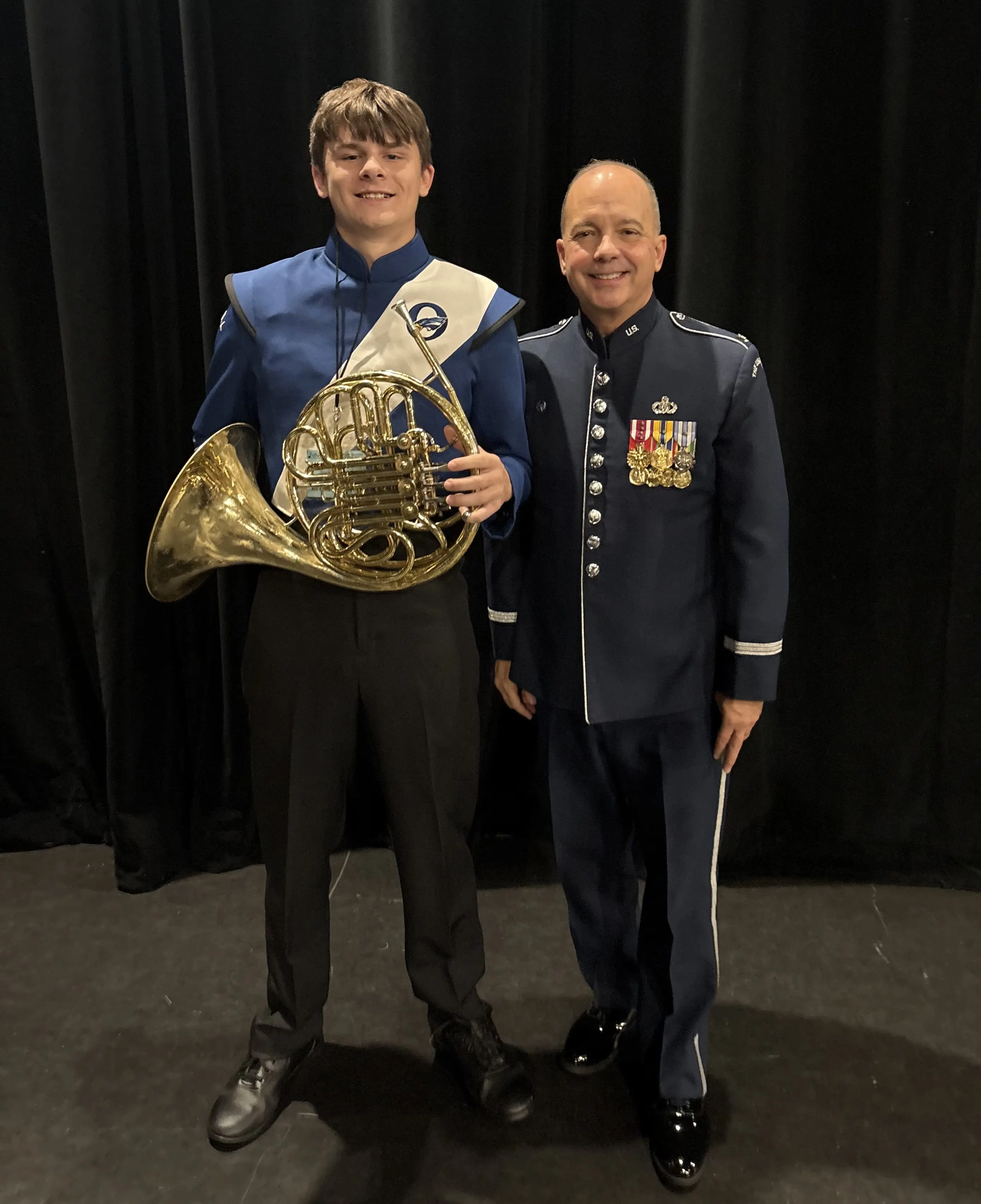 logan-bradshaw-all-state-band-with-colonel-don-schofield
