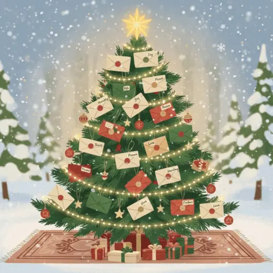 christmas-tree-with-envelopes