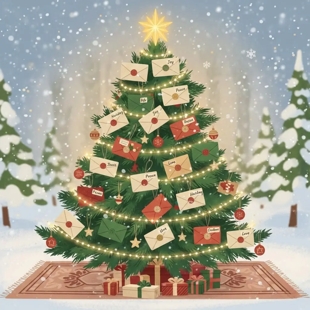 christmas-tree-with-envelopes