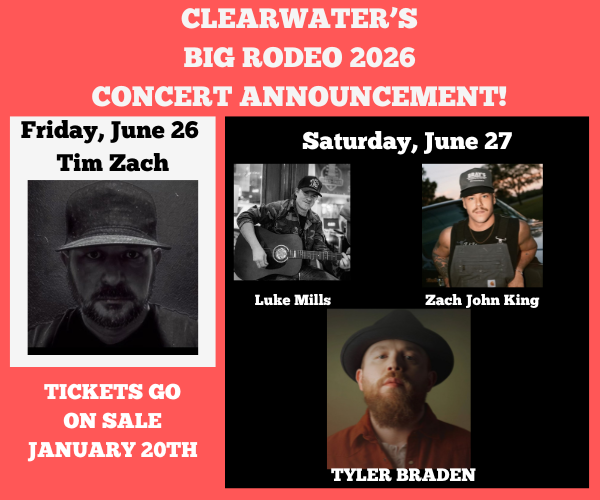 Clearwater Rodeo Concert Announcement Made – Tyler Braden To Headline