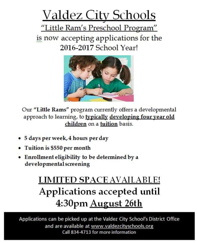 Little Ram's Preschool Program Flyer