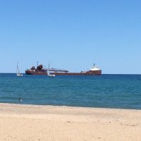 freighter-at-lakeside