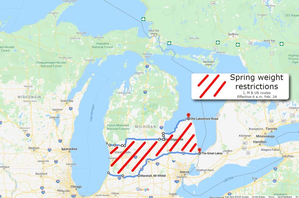 State highway weight limits now in effect WPHM