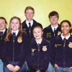 Sayre FFA students were on the Today in Ag radio show with host, Jimmy Clark on Tuesday, Feburary 21. 
Pictured from left are Janessa Wilson, Kaycee Rose, Mason Tucker, Raven Collins, Haiden Wood, and Nelen Anderson.