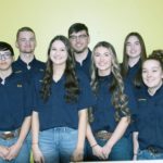 Erick FFA students were on the Today in Ag radio show with host, Jimmy Clark on Friday, Feburary 24. Pictured from left are Tucker Dunlap, Talan Mills, Dylan Kleckner, Erralynn Carter, Kaden Miller, Kynna McIntyre, Kylee Miller, Ciara Lawrence and instructor Jared Lindenfelser.