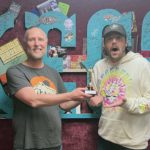 Loyal listener, California Ed, stopped by the studio today and presented host Drew Cobb with his very own Oscar Award for being the best Backroads radio host.