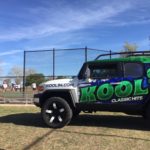The Kool Mobile is parked outside of the Dream League baseball field at Elk City Oklahoma