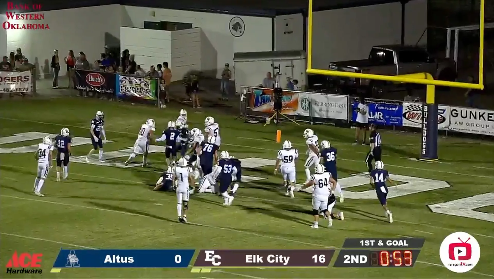 Elk City Elks Scoring Touchdown Against Altus - Big Elk TV