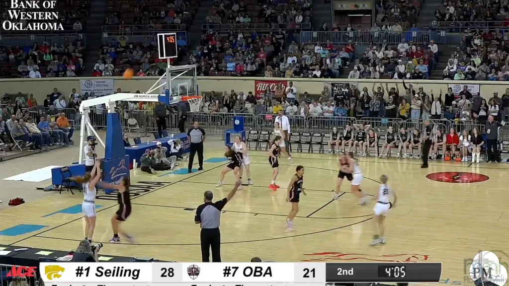 Seiling vs Oklahoma Bible Academy Girls Basketball State Tournament 2024