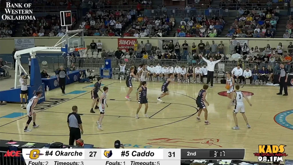 Okarche vs Caddo Boys Basketball State 2024