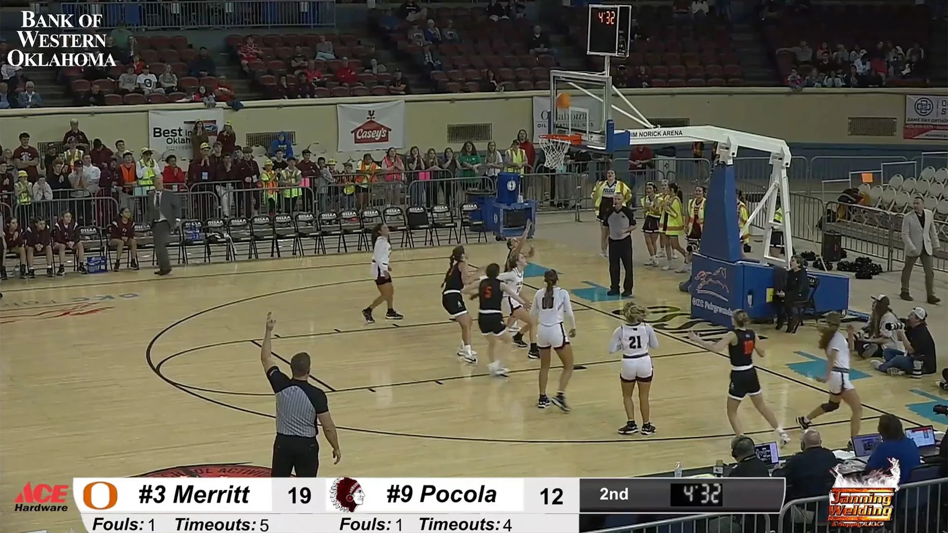 Merritt vs Pocola Girls State Basketball Quarterfinals