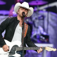 Justin Moore performs onstage at the 2015 FarmBorough Festival - Day 2 at Randall's Island on June 27^ 2015 in New York City.