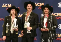 (L-R) Jess Carson^ Mark Wystrach and Cameron Duddy of Midland attend the 53rd Annual Academy of Country Music Awards on April 15^ 2018 at MGM Grand in Las Vegas^ Nevada.