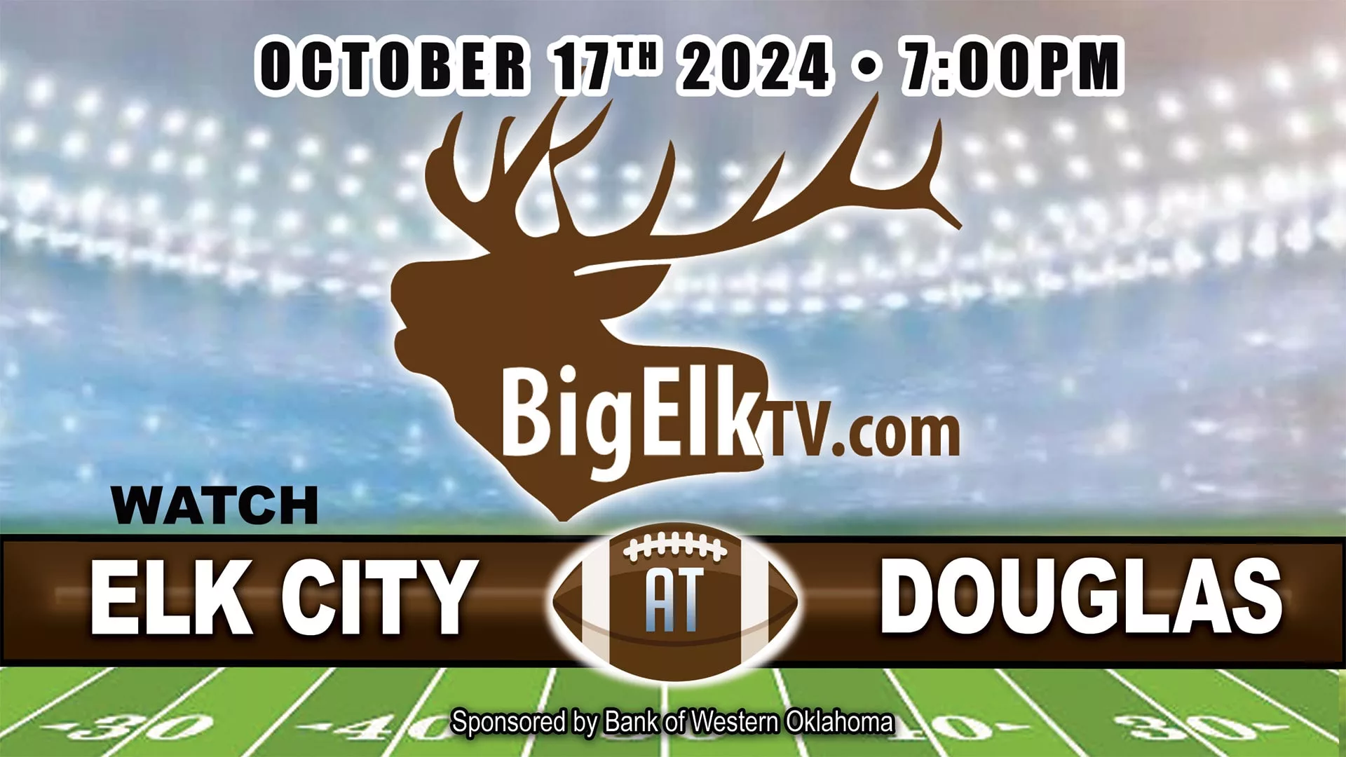 Elk City Elks vs Douglass Trojans Football, October 17, 2024, at 7:00 PM