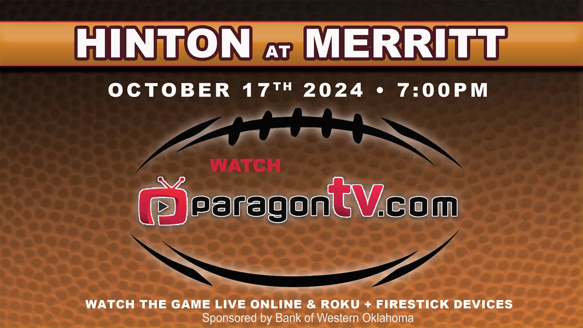 Hinton Comets vs Merritt Oilers Football, October 17, 2024, at 7:00 PM