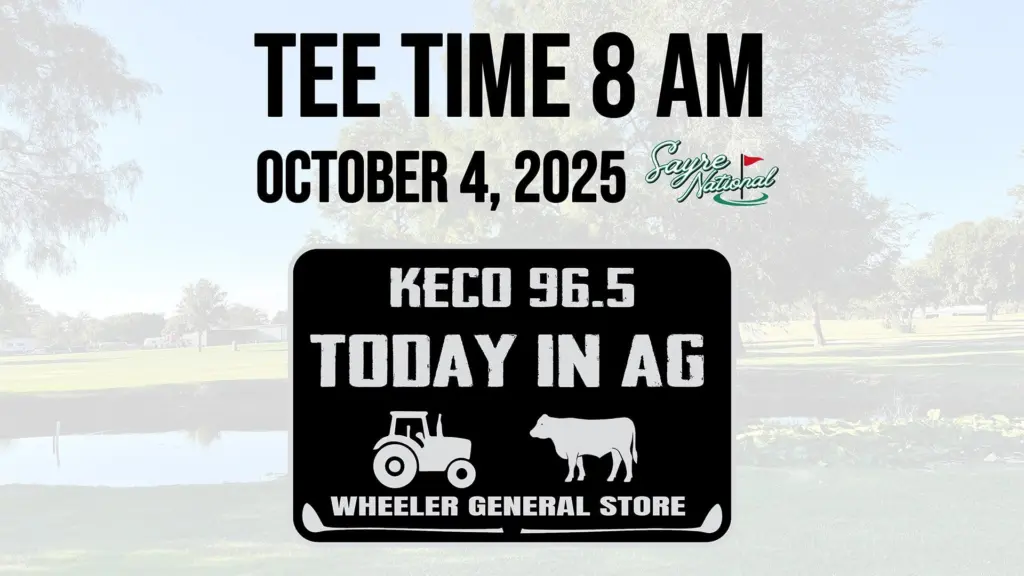 KECO Today in Ag Tournament on October 4, 2025, with 8 AM tee time at Sayre National Golf Club