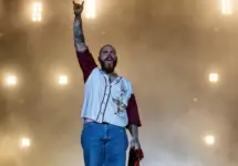 Post Malone at Rock in Rio at the Olympic Park. Rio de Janeiro^ Rio de Janeiro^ Brazil - September 3^ 2022. Singer Post Malone at Rock in Rio at the Olympic Park