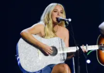 Megan Moroney performs in Hollywood^ Florida on November 14^ 2024 as part of Audacy’s Stars and Strings benefit concert.