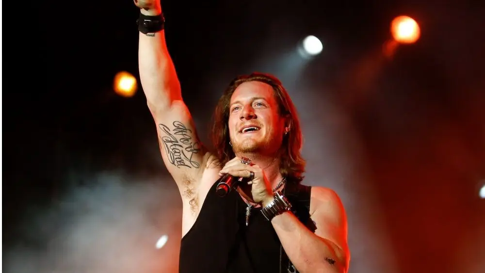 Tyler Hubbard of Florida Georgia Line performs at the 2nd Annual Academy of Country Music (ACM) Party For A Cause Festival - "Outnumber Hunger Live!" at The LINQ in Las Vegas^ Nevada. LAS VEGAS-APR 4