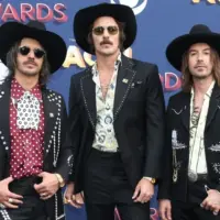 Cameron Duddy^ Mark Wystrach and Jesse Carson of Midland attend the 53rd Annual Academy of Country Music Awards on April 15^ 2018 at the MGM Grand Arena in Las Vegas^ Nevada.