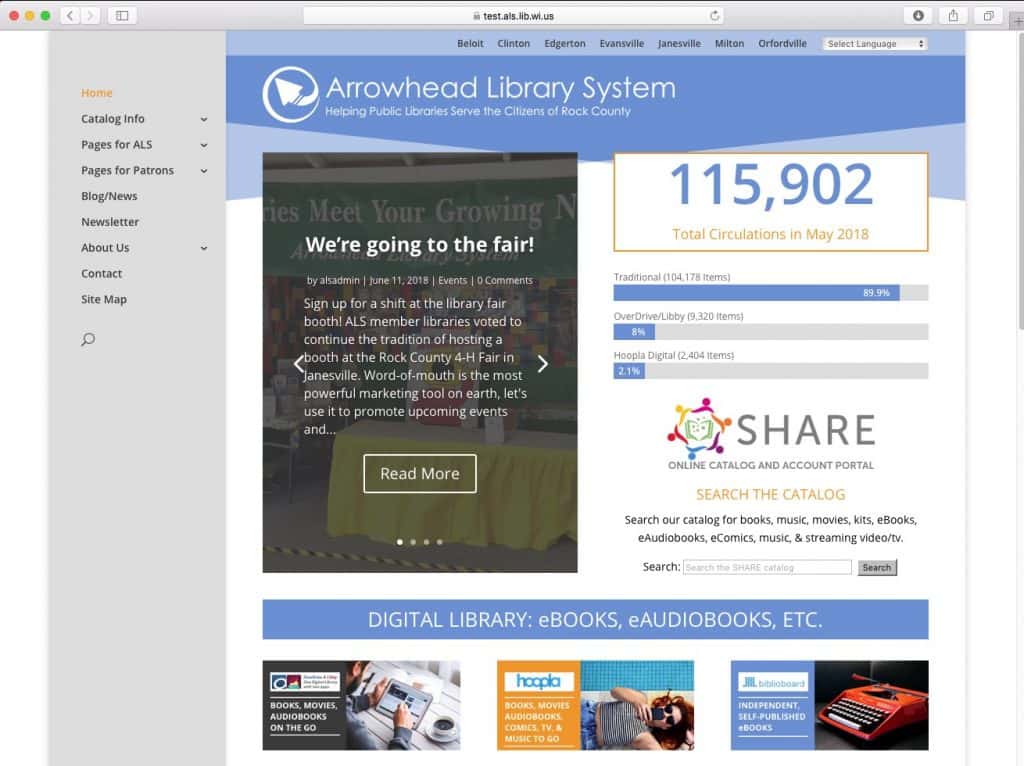 Arrowhead Library System launches new website WCLO