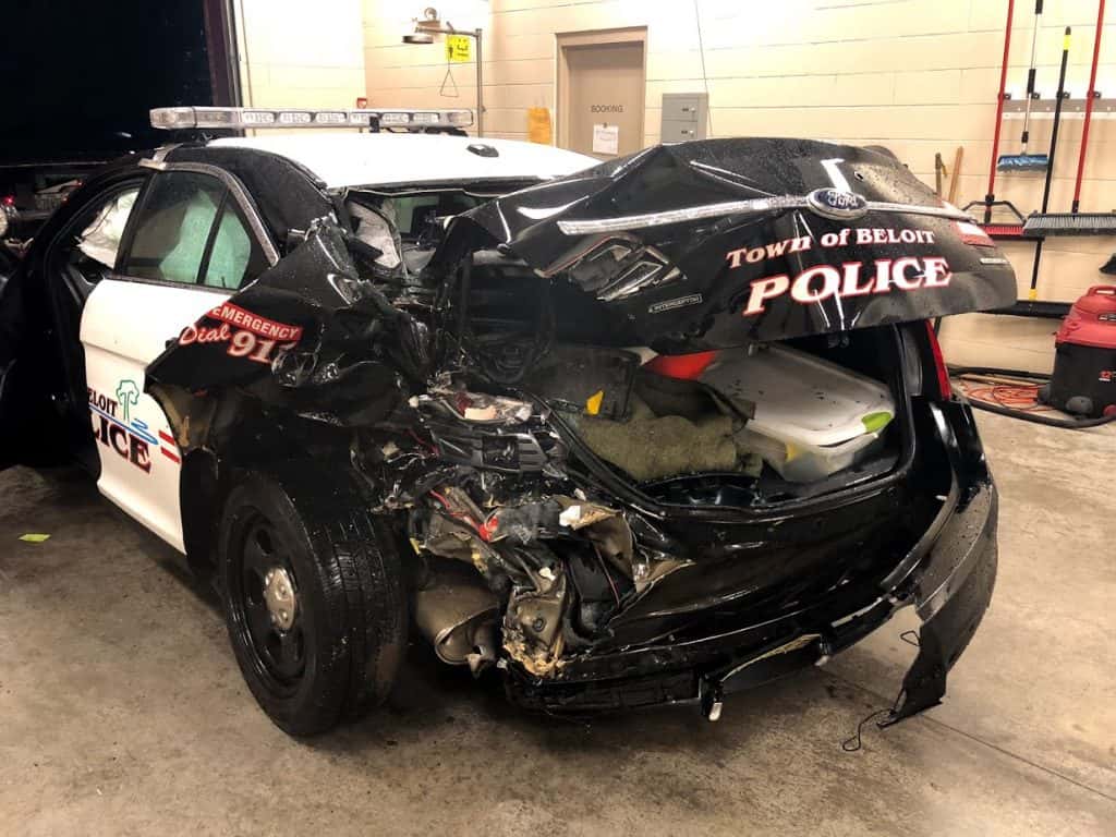 Janesville man accused of crashing into Town of Beloit police car while