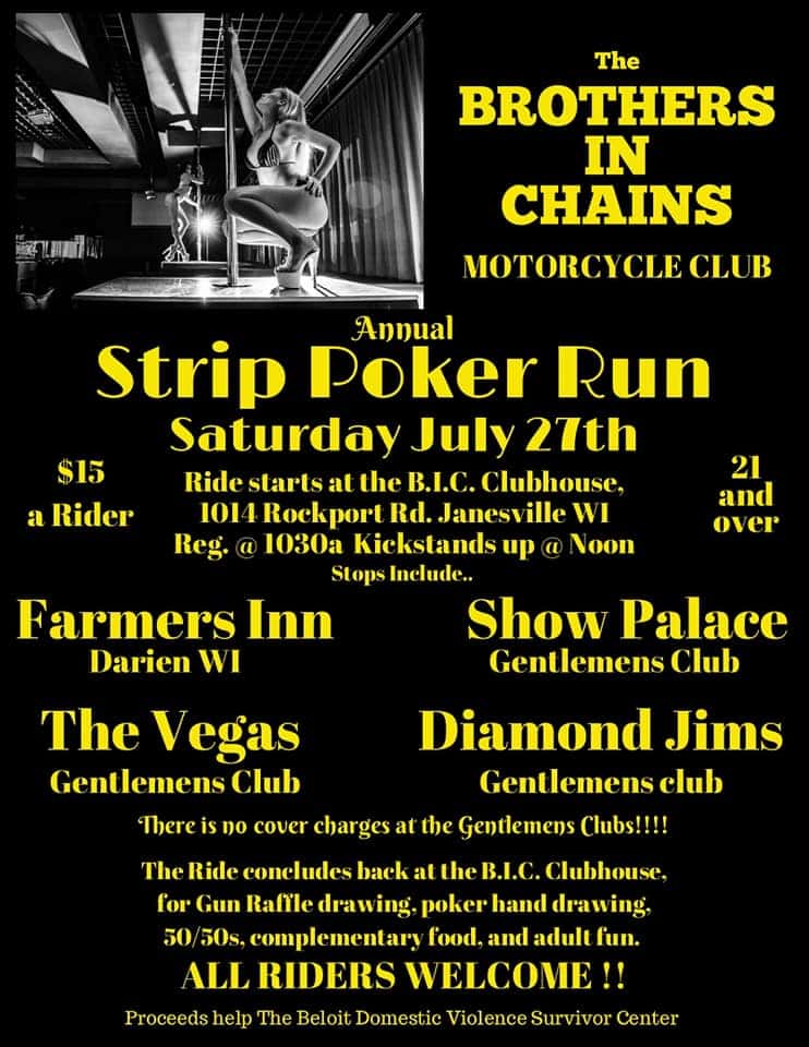 Brothers in Chains Motorcycle Club Annual Poker Run