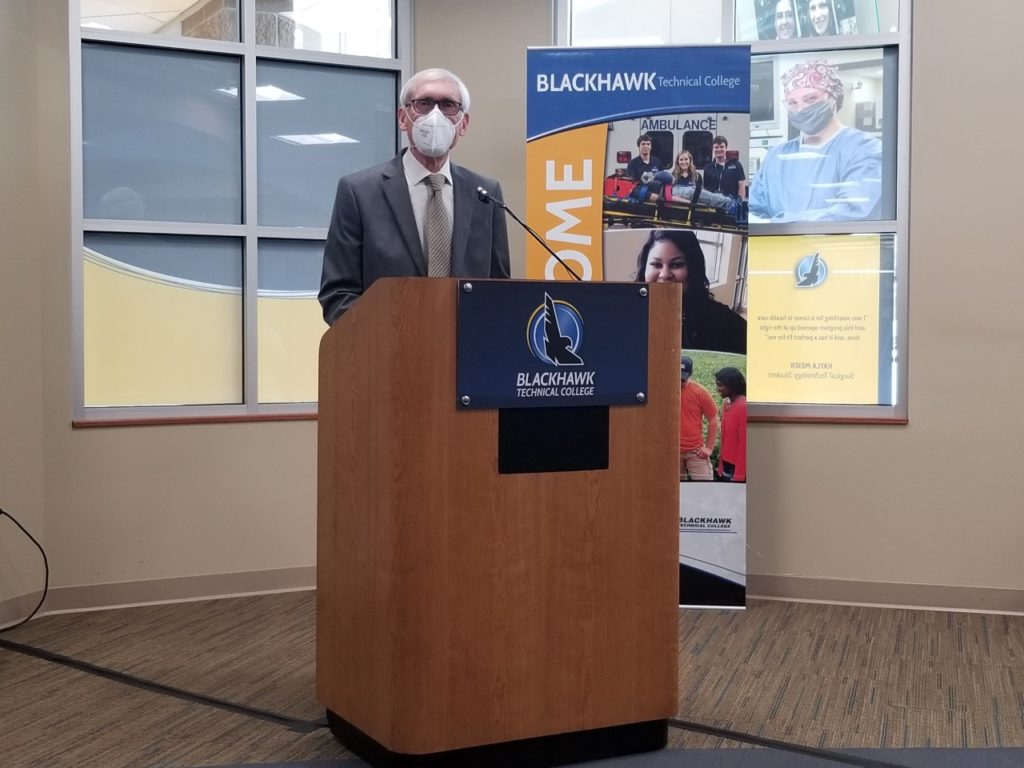Governor Evers announces new community vaccine clinic at Blackhawk Technical College - Vimarsana News